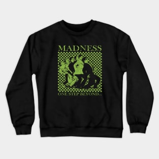 Madness - Retro Checkerboard Green Crewneck Sweatshirt